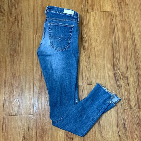 AG The Middi Ankle Distressed Raw Hem Jeans - Picture 4 of 16
